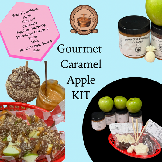 Gourmet Caramel Apple Kit: Heavenly Strawberry Crunch & Turtle